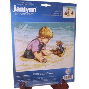 Janlynn Counted Cross Stitch Kit  029-0057 SeaShore Fun Beach Toddler NIP NOS